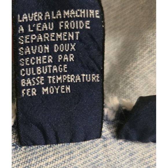 Vintage Tommy Hilfiger Jean Jacket Denim Trucker 90s Distressed Faded Mens Med.. - Picture 5 of 16